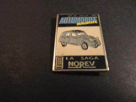 Automobile Miniature maandblad voor miniatuur auto's ( Citroën Deux Chevaux) eerste model 1948